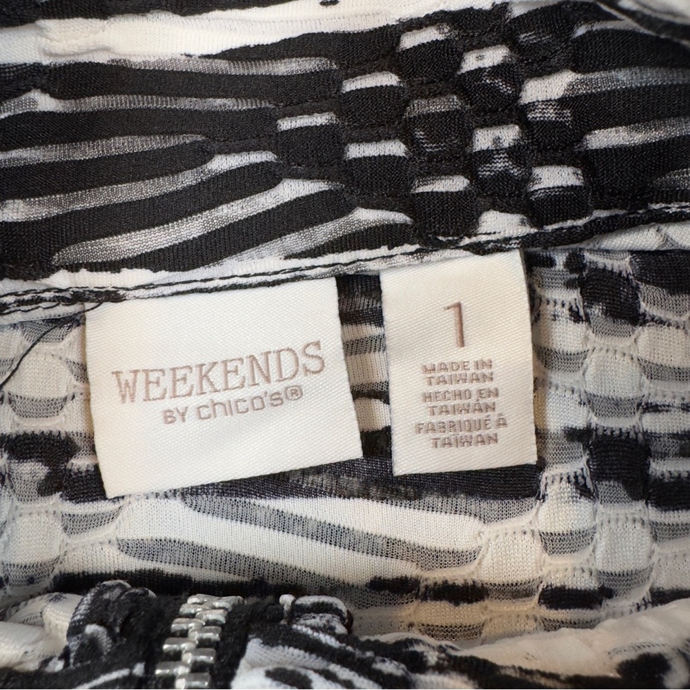 Chico's Monochrome Patterned Jacket - image 4